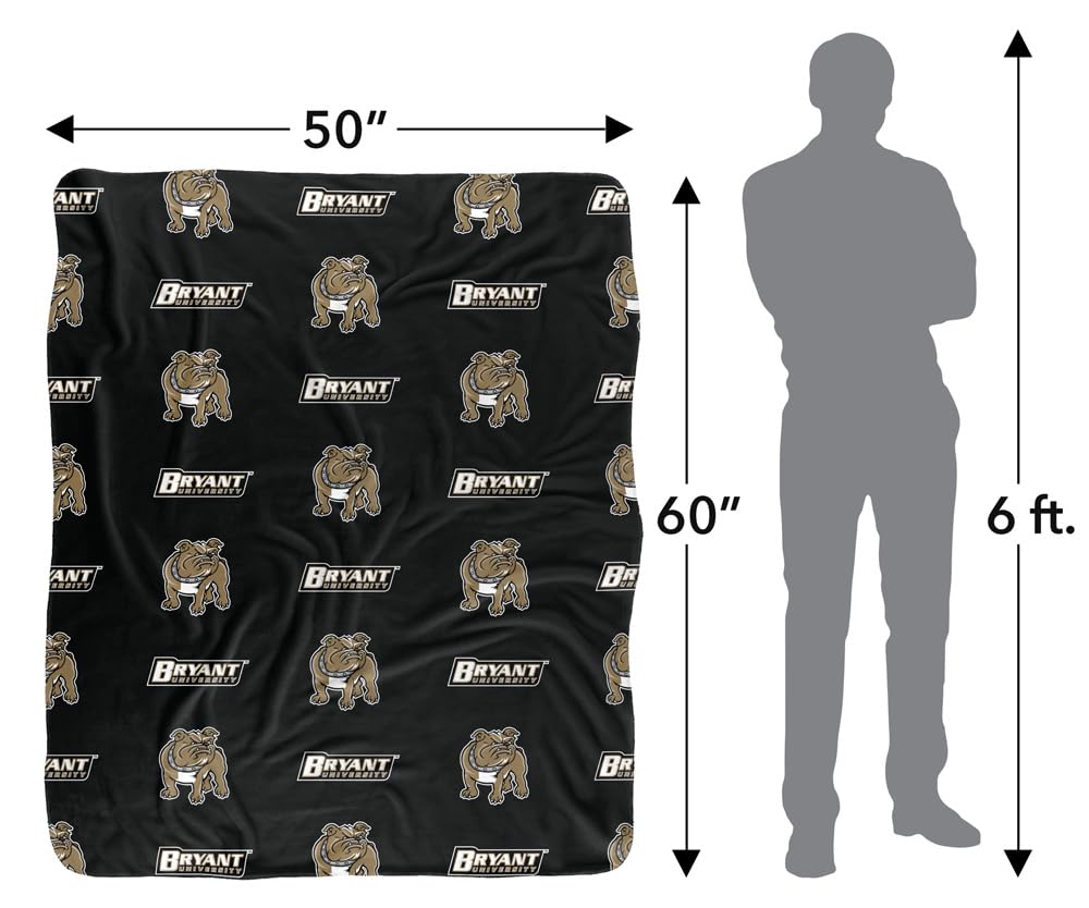 Bryant University Blanket, 50"x60" Logo Pattern Silky Touch Sherpa Back Super Soft Throw Blanket - Image 5