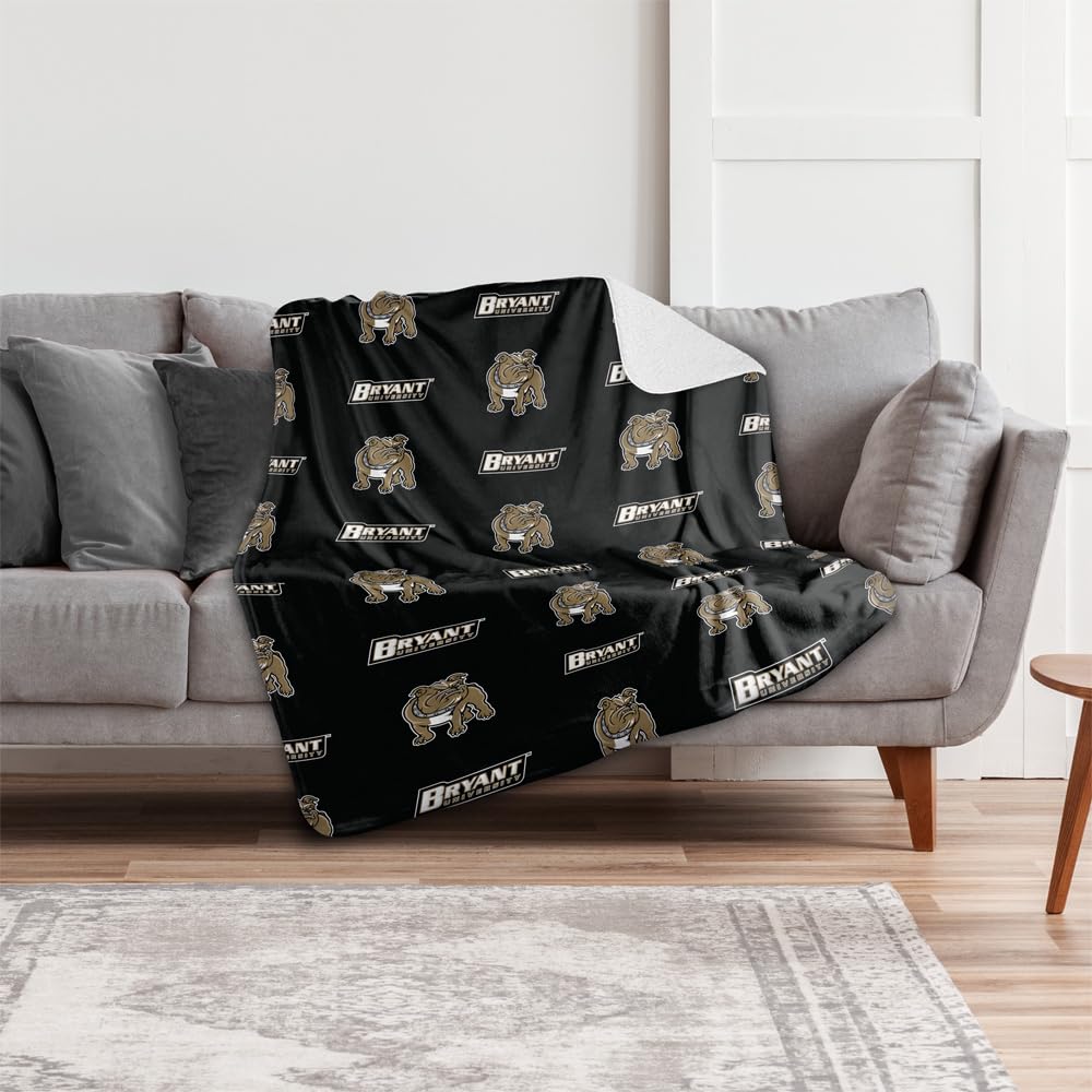 Bryant University Blanket, 50"x60" Logo Pattern Silky Touch Sherpa Back Super Soft Throw Blanket - Image 6