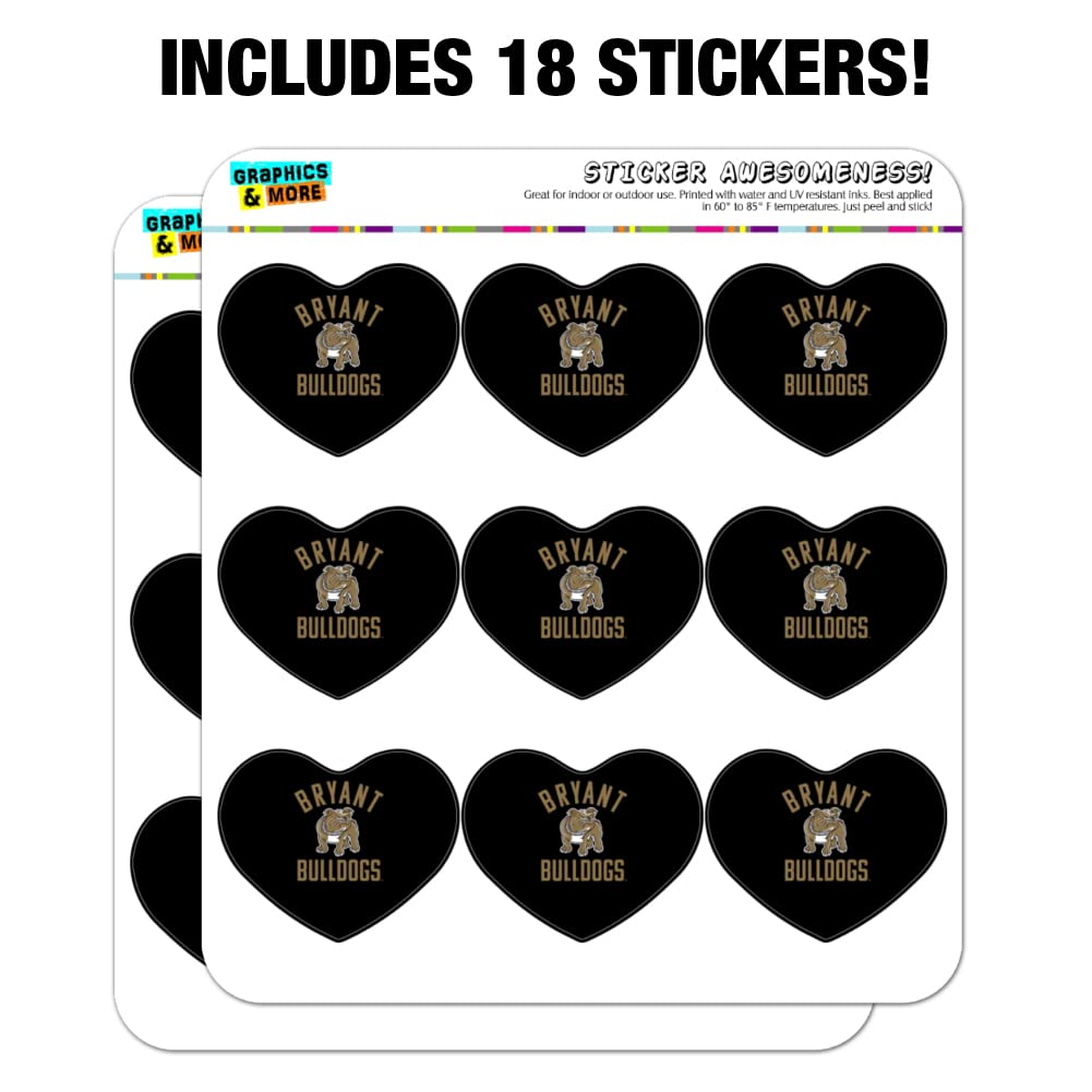 Bryant University Official Logo Heart Shaped Planner Calendar Scrapbook Craft Stickers - Image 3